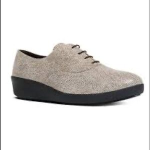 FitFlop  | Stone Pebble F-Pop Leather Oxford